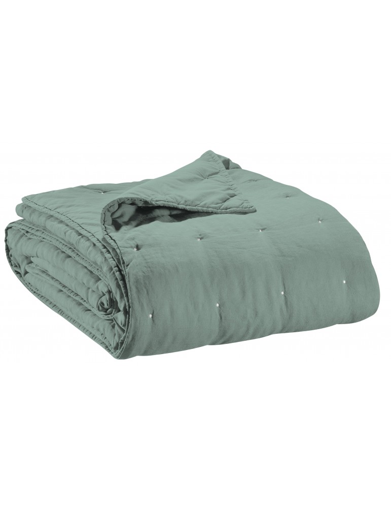 Jeté de lit Stonewashed Zeff Vert de gris 180 x 260 3045020000Vivaraise