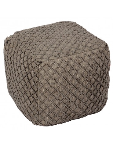 Pouf Bruges Tissu Taupe shy10putty