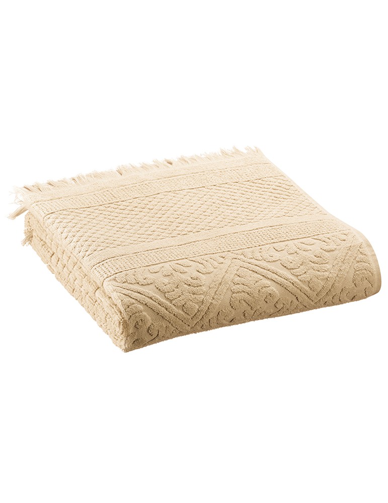 Serviette de toilette uni Zoe Vanille 50 x 100 2360315000Vivaraise