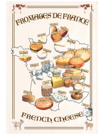 Torchon Carte Fromages Ecru 72 X 48 8491065000Winkler