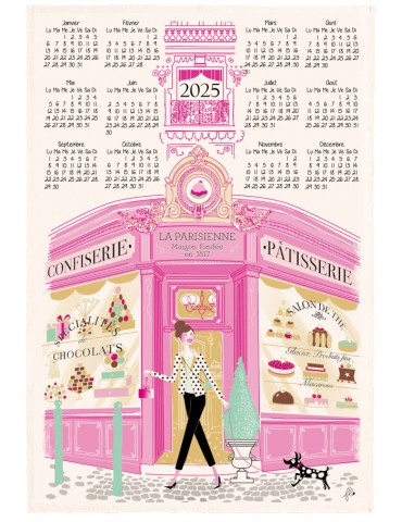 Torchon Façade pâtisserie calendrier 2025 Ecru 48 x 72 2388025000Winkler