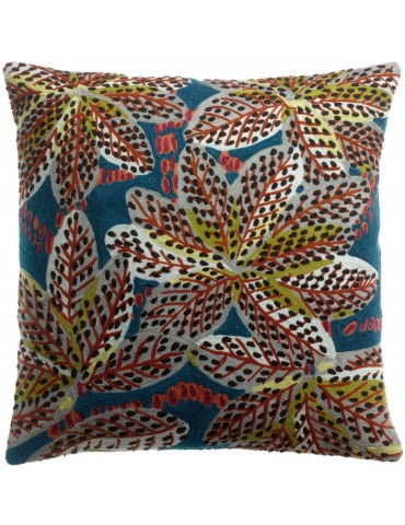 Coussin brodé Ariane Pétrole 45 x 45 1989068000Vivaraise