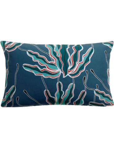 Coussin imprimé Alga outdoor Indigo 30 x 50 1948066000Vivaraise