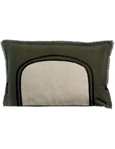 Coussin bicolore Laly Olive 40 x 65 1768025000Vivaraise