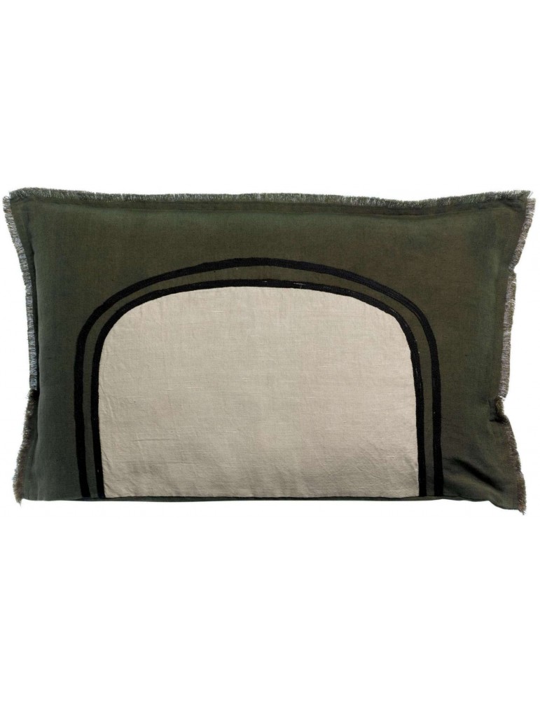 Coussin bicolore Laly Olive 40 x 65 1768025000Vivaraise