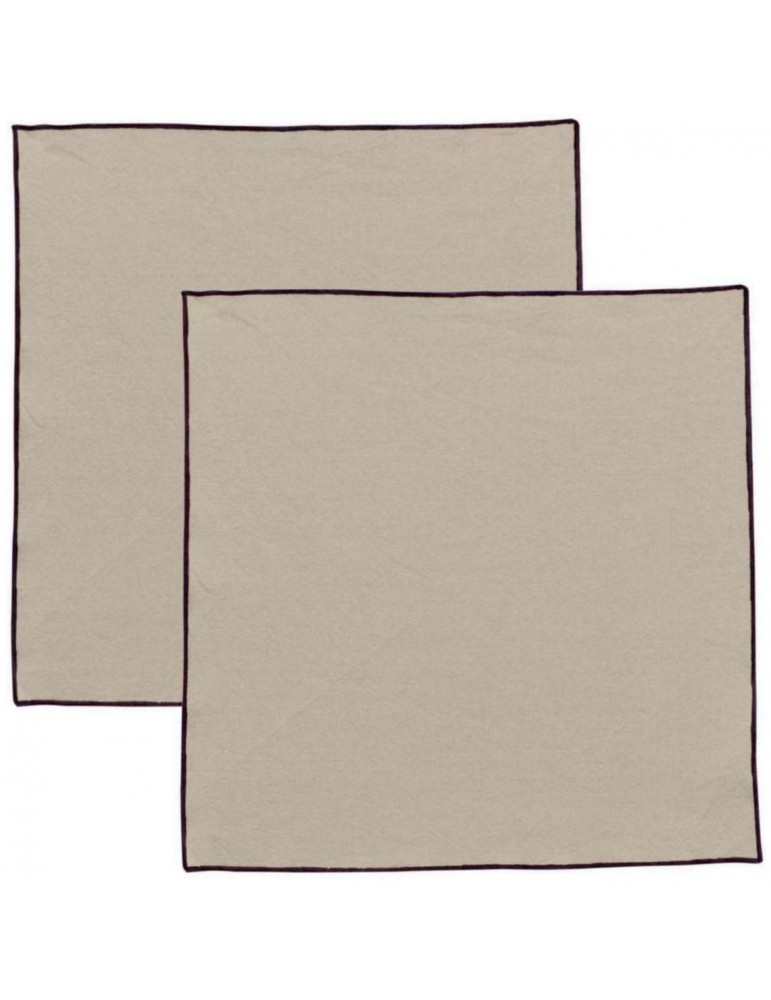 Serviette de table recyclée Grace Ficelle 40 x 40 1788010000Winkler