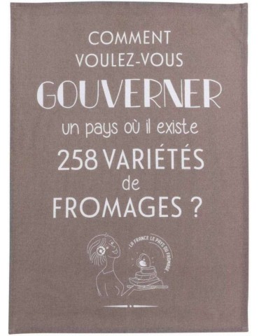 Torchon Gouverner et fromages Gris 50 x 70 8849072000Winkler