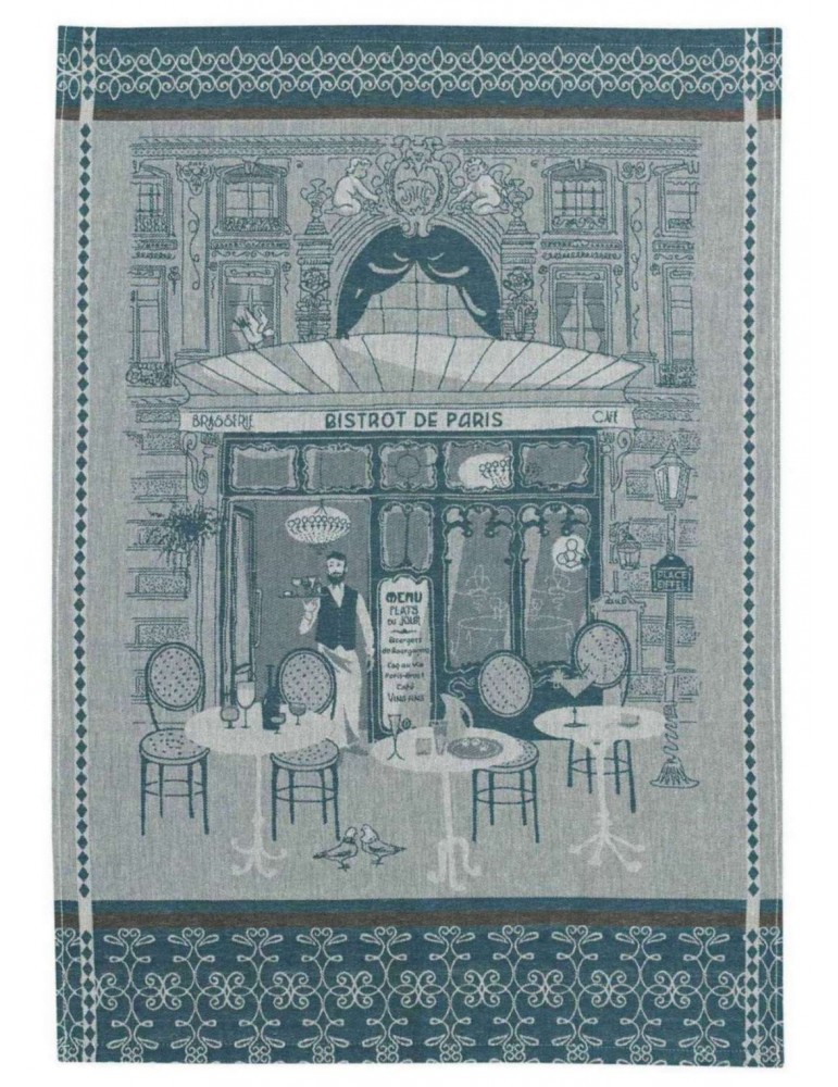 Torchon jacquard Bistrot Bleu 50 x 70 2028050000Winkler