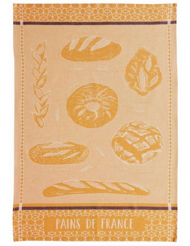 Torchon jacquard Les pains Ocre 50 x 70 2028040000Winkler