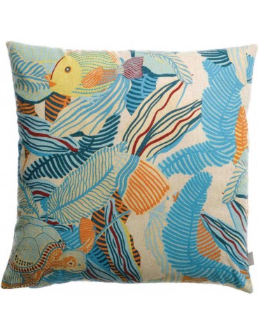 Coussin imprimé Dori Lagon 45 x 45 2011061000Vivaraise