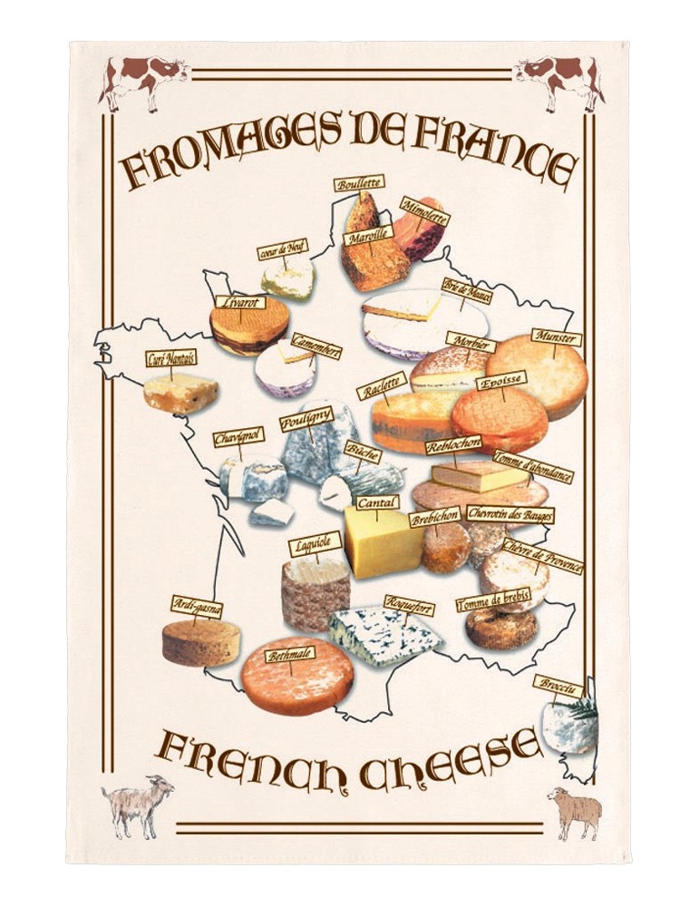 Torchon Carte Fromages Ecru 72 X 48 8491065000Winkler